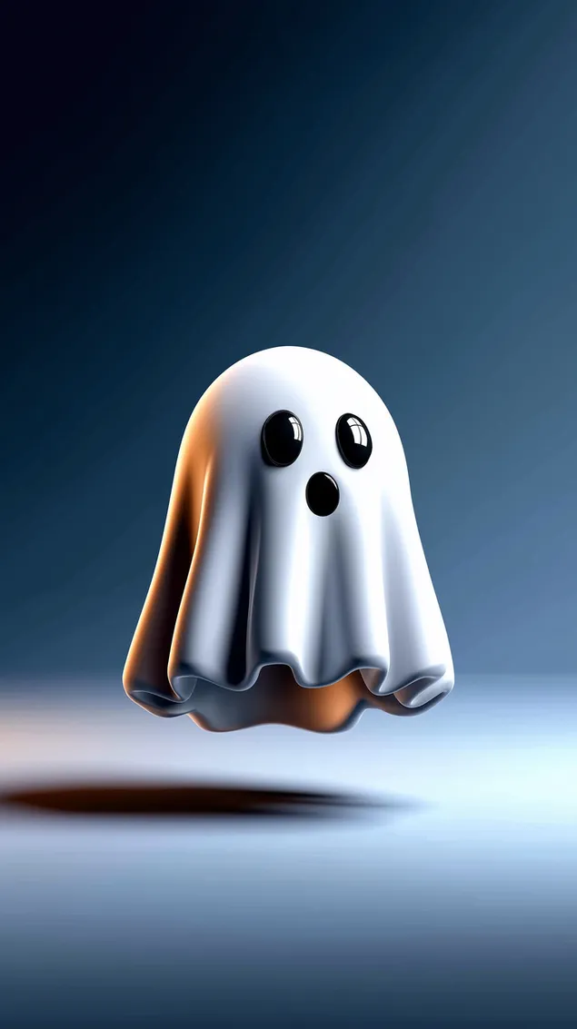 enkel 3d-rendering av en vanlig flytande spokkaraktar ladda ner