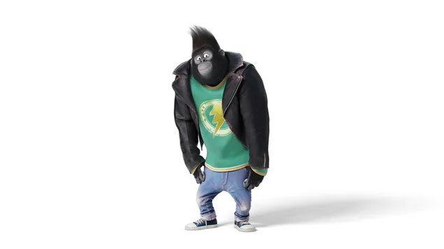 Chantez le musicien de personnage de film d'animation Johnny 8K fond d'écran