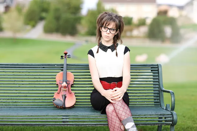 Sangerinnen Lindsey Stirling 4K bakgrunn