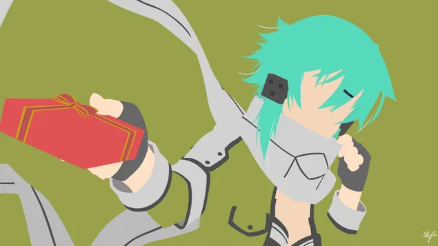 Sinon, minimalist 4K wallpaper
