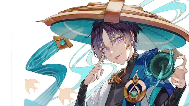 Sestais Fatui Harbingers 'Klaidonis' | Genshin Impact (Anime videospēle) 4K fona tapete