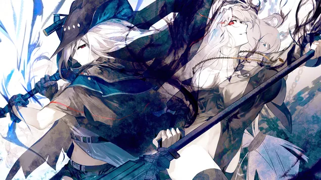 Скади со Спектром - Arknights [Аниме Видеоигра] 4K обои