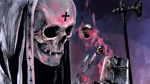 Prifti i skeletit 4K sfond