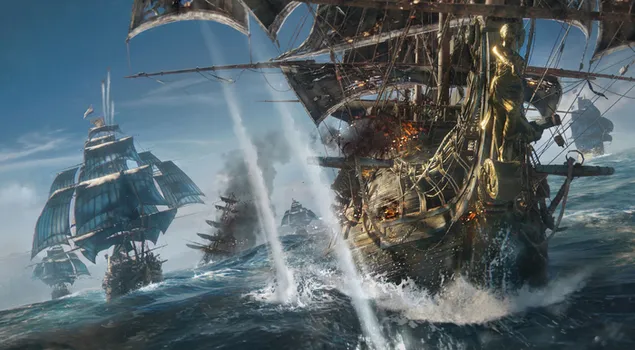 Skull and Bones-spel - Piratenschepen vechten download