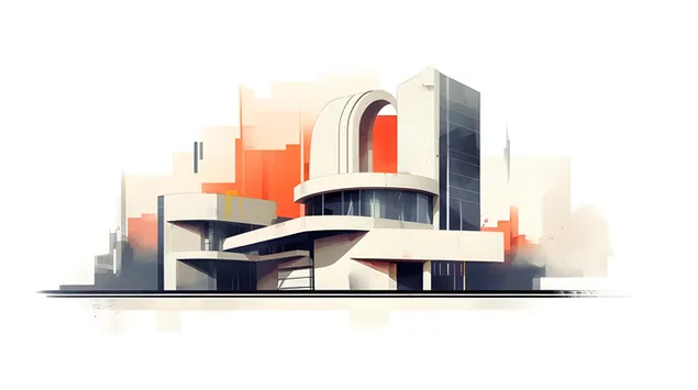 חזון אדריכלי מלוטש: מיזוג של פשטות ויצירתיות 8K טפט