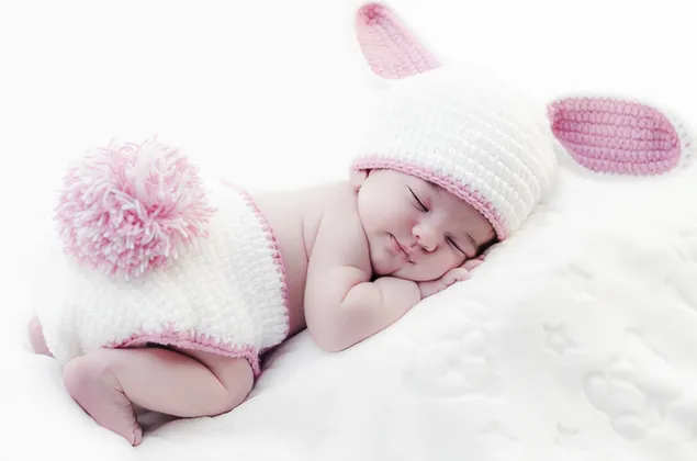 Hintergrund des schlafenden Babys 2K Hintergrundbild