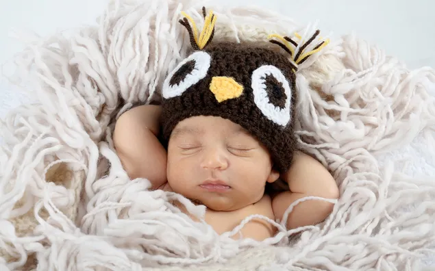 Schlafendes süßes Baby 2K Hintergrundbild
