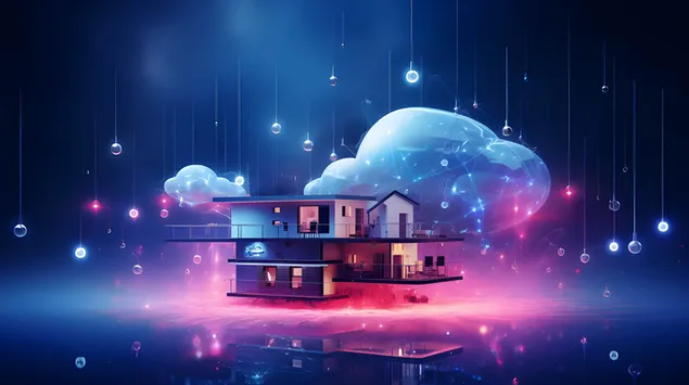 Integrimi i shtëpisë inteligjente në një ekosistem të lidhur IoT 2K sfond