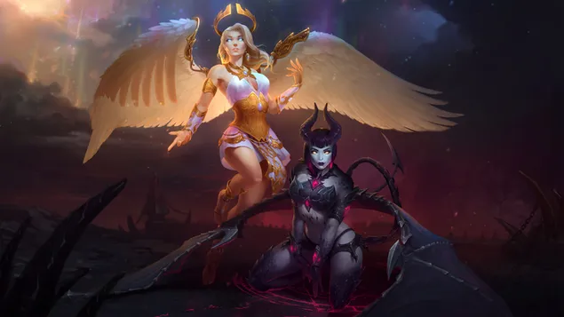 神之浩劫：眾神戰場 - 天使 4K 壁紙