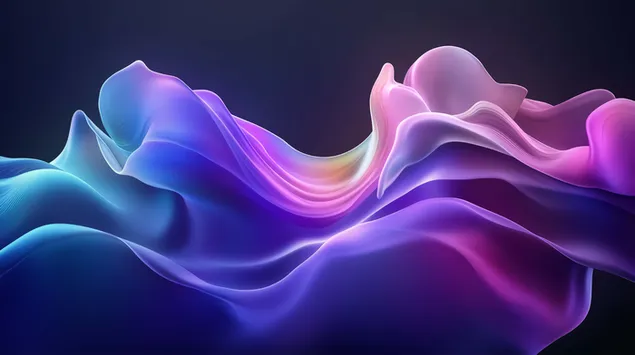 Windows 11 のグラデーション美学にインスパイアされた滑らかな流体アート 8K 壁紙