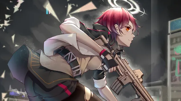 Sniper 'Exusiai' | Arknights [Anime videogame] 4K papel de parede