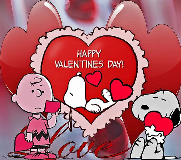 Diseño de San Valentín de Snoopy. descargar