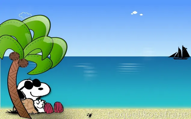 Diversión de verano junto al mar de Snoopy - Peanuts HD fondo de pantalla