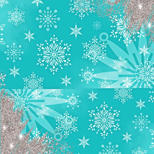 muat turun kepingan salji putih dan perak