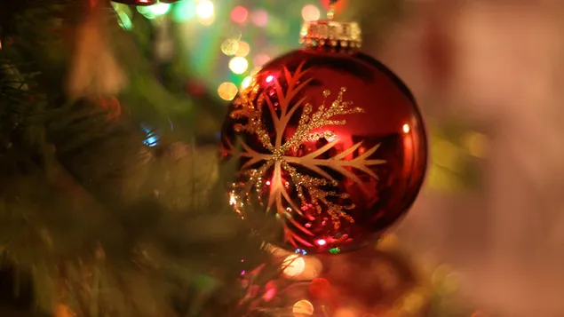 Snowflakes on Christmas ball download
