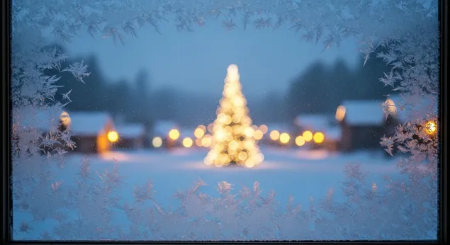 duong lang phu day tuyet voi nhung chiec den long ruc ro, vong hoa le hoi va nang luong ky nghi dong yen binh tai xuong