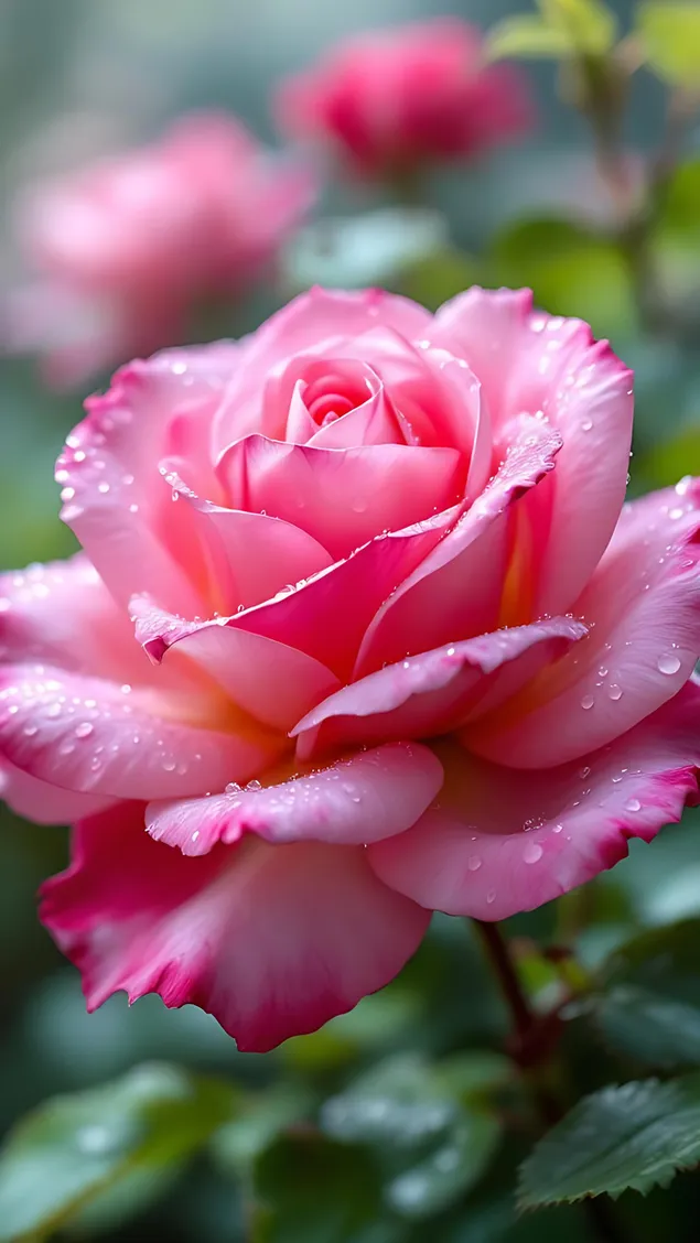 miksts fokuss roza rozu udens pilieni lejupieladet