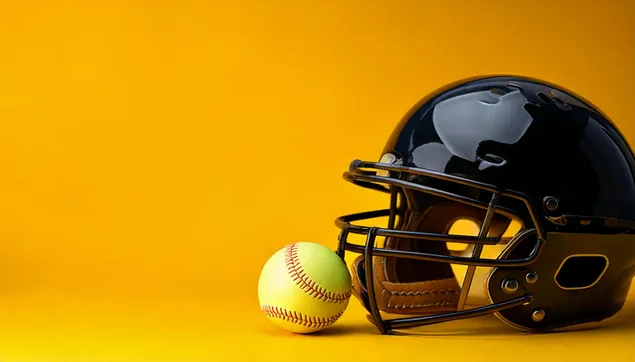 Softball and Helmet 2K wallpaper