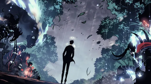 פילוס סולו - Sung Jin-Woo & Shadow Army 4K טפט