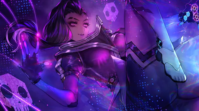 Sombra (อะนิเมะ FA) - Overwatch (วิดีโอเกม) 4K วอลเปเปอร์