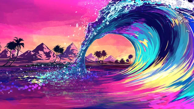 Sóng biển đầy màu sắc tải xuống