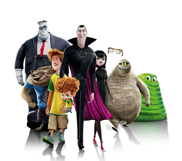 Sony pictures animation hotel transylvania second series transformania with all characters