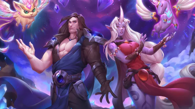 Taustpilt Soraka koos Tariciga – League of Legends (LOL) 4K