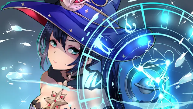 Sorceress 'Mona' - Genshin Impact (انیمه بازی ویدیویی) کاغذدیواری  4K