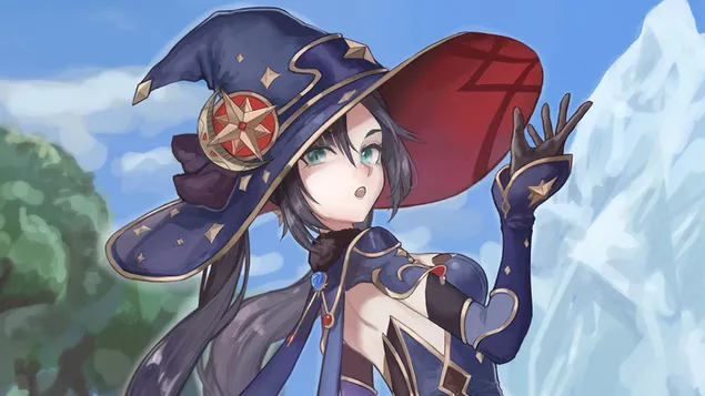 女巫'莫娜' | Genshin Impact [動漫電子遊戲] 4K 壁紙