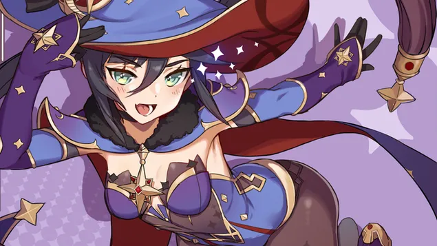 Волшебница «Мона»: Genshin Impact (аниме-видеоигра) 4K обои