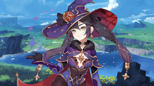 魔術師「モナ」：原神インパクト【アニメビデオゲーム】
