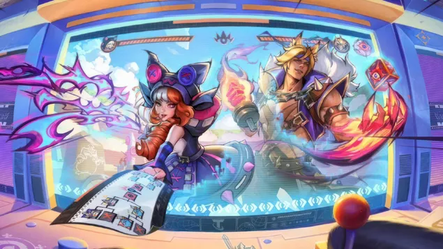 Соул Фигхтер 'Гвен са Сетом' - Леагуе оф Легендс (ЛОЛ) 4K позадина