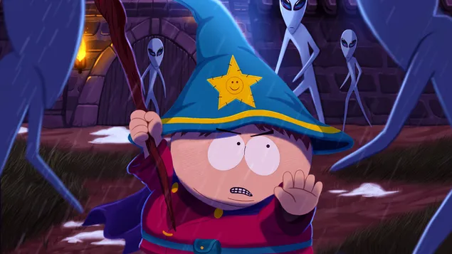 Personaje de dibujos animados de South Park entre fantasmas HD fondo de pantalla