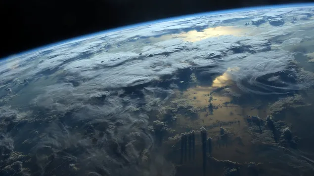 Espacio, tierra, planeta, nasa, fotografía espacial. 2K fondo de pantalla