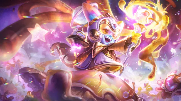 Space Groove 'Lulu' Prestige Splash Art - League of Legends (LOL) 8K pozadina