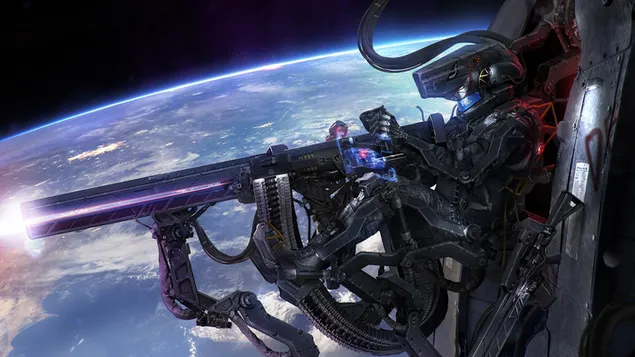 Ruimte Soldaat 4K muurpapier