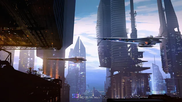 Thành phố phi thuyền khoa học viễn tưởng tải xuống
