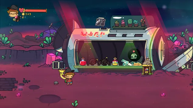 Spaceshop på The Adventure Pals 4K bakgrunn