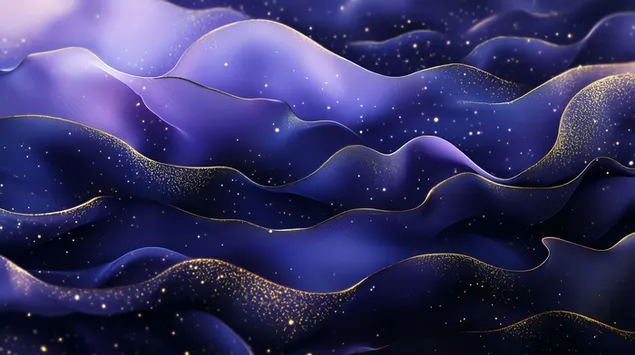 Eleganca e shkëlqyeshme: Shtresa vezulluese të pëlhurës blu 8K sfond