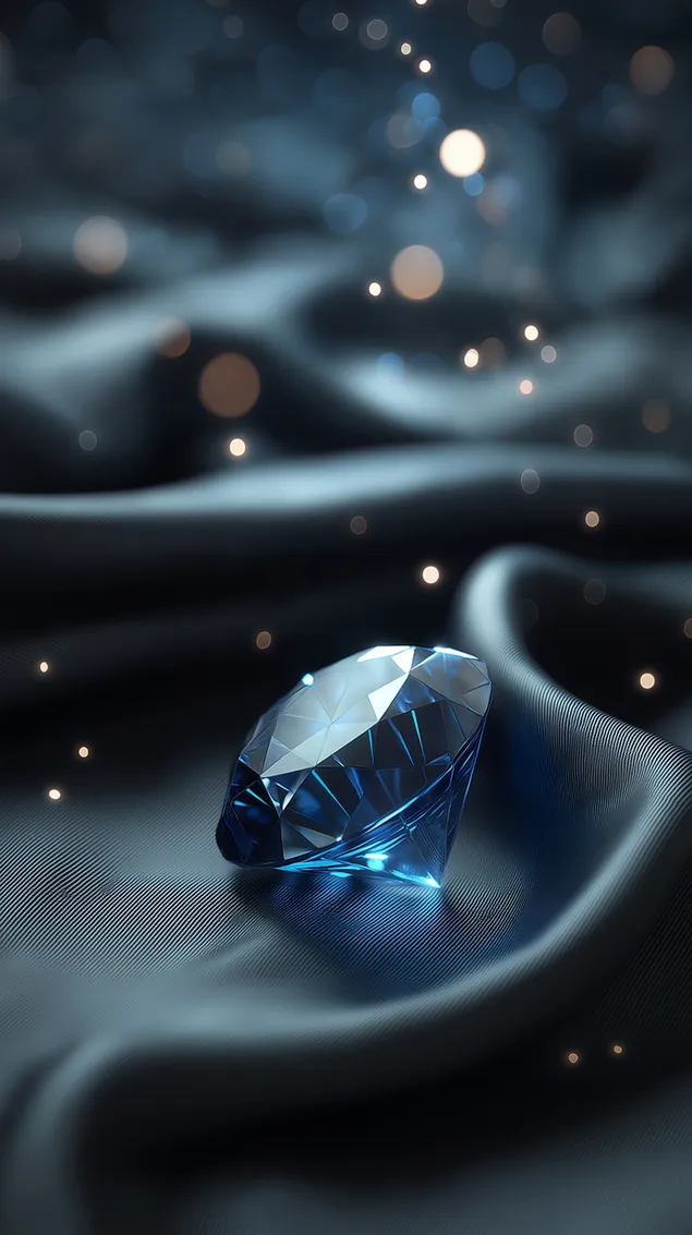 trpytivy fasetovany drahokam spocivajici na povrchu prehozenem hedvabnou tkaninou stahnout