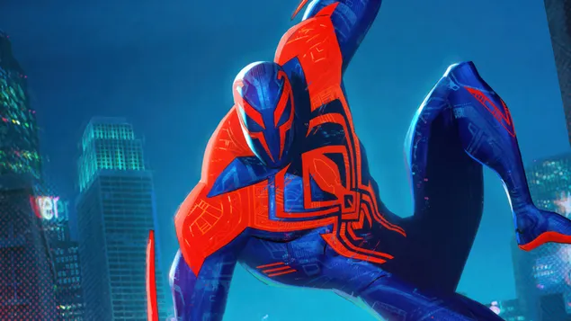 Žmogus-voras 2099 iš filmo „Žmogus-voras: Across the Spider-Verse“ 4K ekrano užsklanda