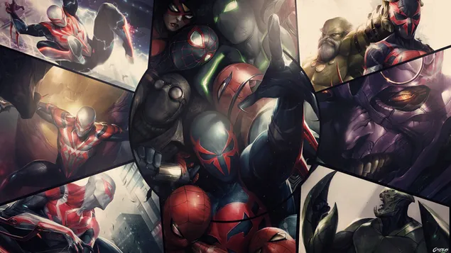 Spider-Man 2099 (Miguel O'Hara) Marvel Superhero 8K wallpaper