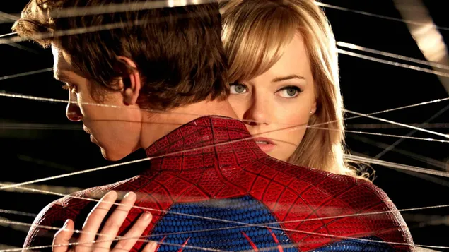 spider-man und gwen stacy, durch schicksal und bestimmung miteinander verbunden. herunterladen