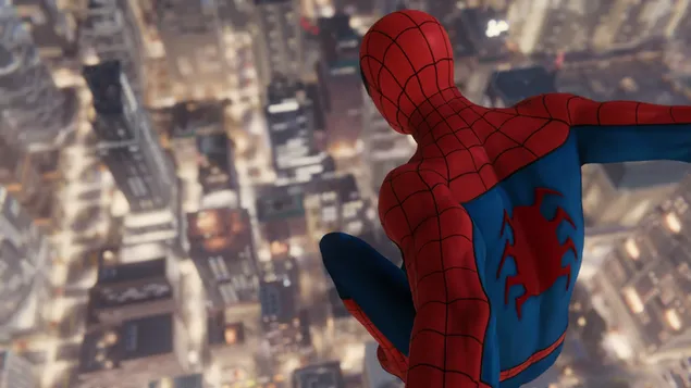 Spider-Man boven New York City
