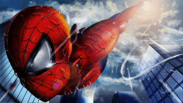 Spider-Man Close-Up (Marvel) Comics 4K wallpaper