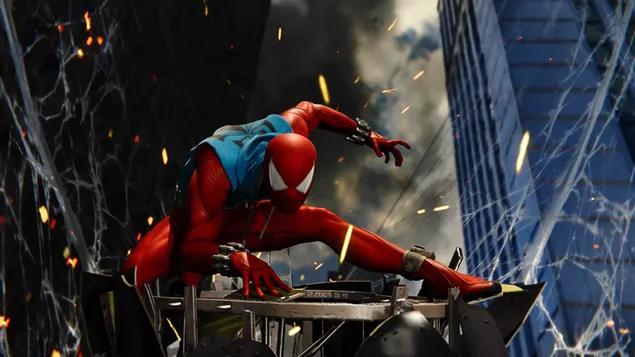 เกม Spider-Man (2019) - ซูเปอร์ฮีโร่ Scarlet Spider 4K วอลเปเปอร์