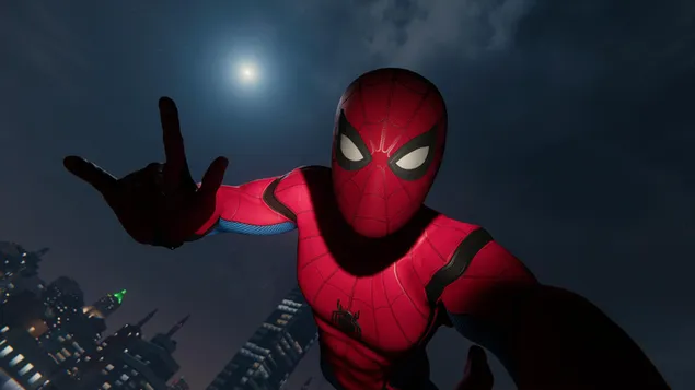 Spider-Man-spel - Coole Spidey Selfie 4K achtergrond