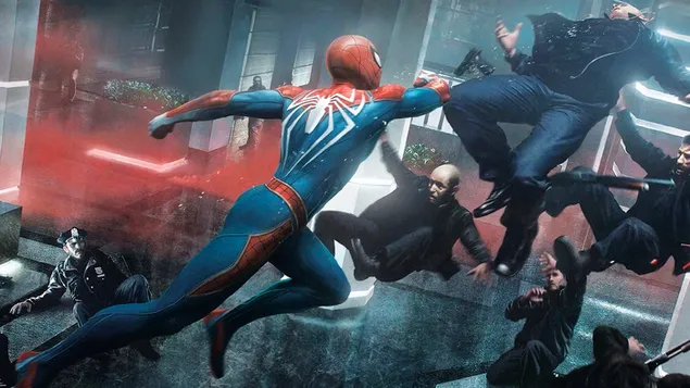 Spider-Man game - Spiderman action fight 4K wallpaper