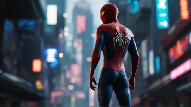 cyberpunk dunyasinda orumcek adam indir