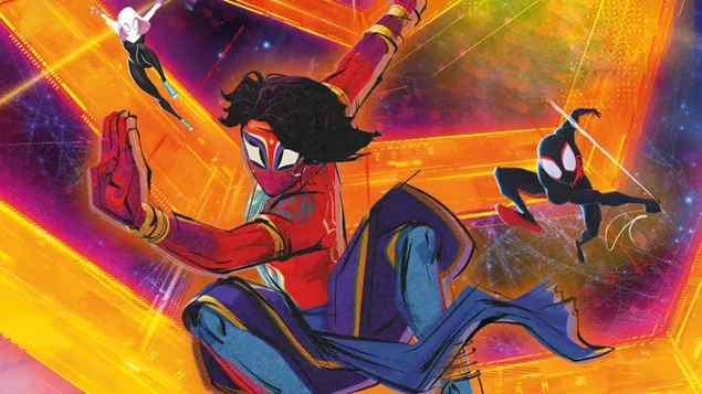 《蜘蛛俠：穿越蜘蛛詩篇》中的蜘蛛俠印度 4K 壁紙